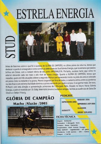 GLÓRIA DE CAMPEÃO 01