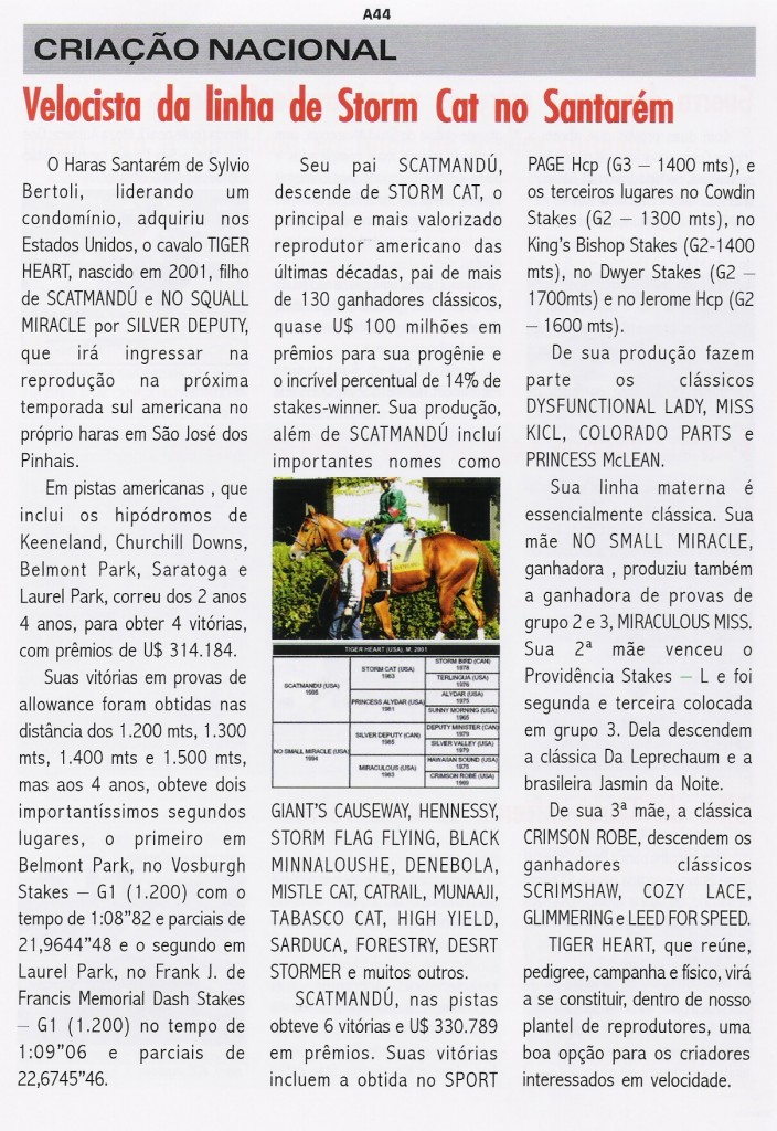 TIGER HEART - REVISTA TURF BRASIL - 08.02