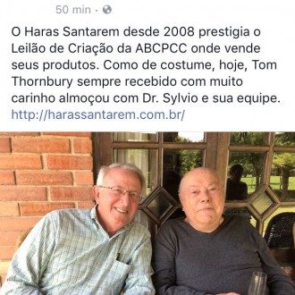 Visita anual de Tom Thornbury e da Associação dos Criadores (ABCPCC) junto com a APPS no intuito de selecionar os potros para o Leilão Anual da Associação em SP
