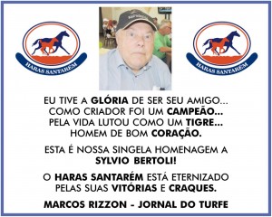 Homenagem de Marcos Rizzon a Sylvio Bertoli